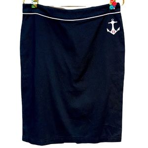 Lucky 13 pencil skirt with anchor